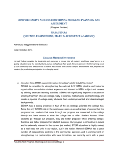 COMPREHENSIVE NON-INSTRUCTIONAL PROGRAM PLANNING AND ASSESSMENT NASA SEMAA