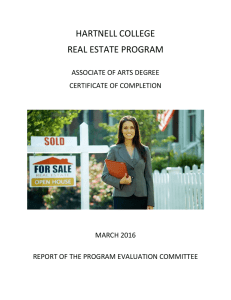 HARTNELL COLLEGE REAL ESTATE PROGRAM