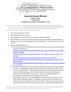 Academic Senate Minutes March 8, 2016