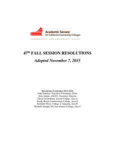 47 FALL SESSION RESOLUTIONS Adopted November 7, 2015