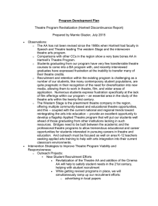 Program Development Plan  Theatre Program Revitalization (Hartnell Discontinuance Report)