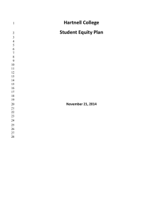 Hartnell College Student Equity Plan November 21, 2014