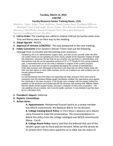 Tuesday, March 13, 2012  3:00 PM Faculty Resource Center Training Room, L116