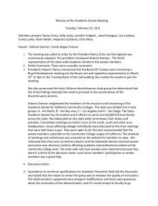 Minutes of the Academic Senate Meeting Tuesday, February 22, 2011