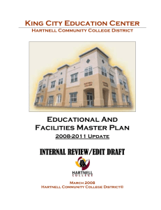 King City Education Center Educational And Facilities Master Plan INTERNAL REVIEW/EDIT DRAFT