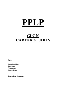 PPLP GLC20 CAREER STUDIES