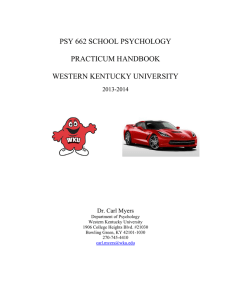 PSY 662 SCHOOL PSYCHOLOGY PRACTICUM HANDBOOK 2013-2014