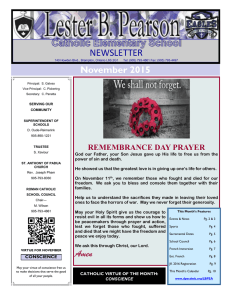 NEWSLETTER November 2015