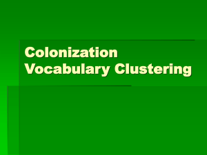 Colonization Vocabulary Clustering