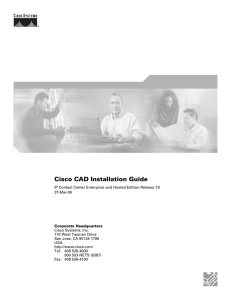 Cisco CAD Installation Guide