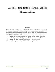 Constitution Associated Students of Hartnell College