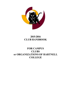 2015-2016 CLUB HANDBOOK FOR CAMPUS CLUBS