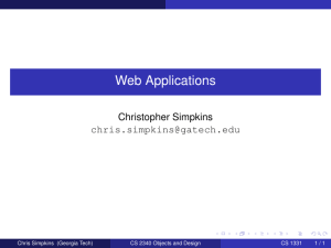 Web Applications Christopher Simpkins  Chris Simpkins (Georgia Tech)