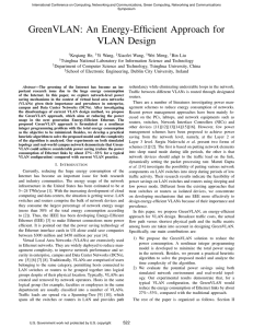 GreenVLAN: An Energy-Efﬁcient Approach for VLAN Design