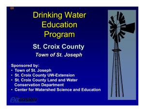 Drinking Water Education Program St. Croix County