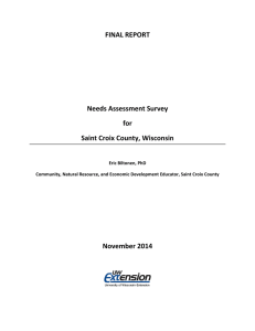 FINAL REPORT  Needs Assessment Survey for