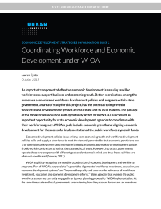 Coordinating Workforce and Economic Development under WIOA