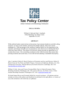 William G. Gale and Alan J. Auerbach Urban-Brookings Tax Policy Center