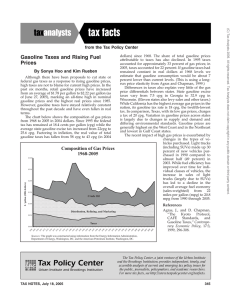 Gasoline Taxes and Rising Fuel