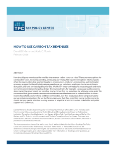 HOW TO USE CARBON TAX REVENUES February 2016