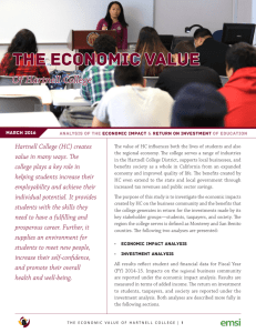 The economic Value Of Hartnell College Hartnell College (HC) creates