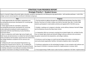 STRATEGIC PLAN PROGRESS REPORT Strategic Priority 1 - Student Access