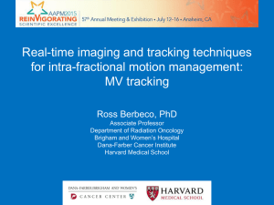 Real-time imaging and tracking techniques for intra-fractional motion management: MV tracking