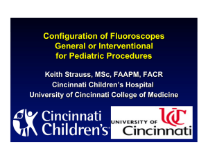 Configuration of Fluoroscopes General or Interventional for Pediatric Procedures