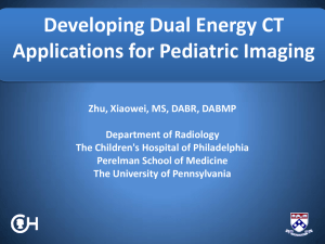Developing Dual Energy CT Applications for Pediatric Imaging