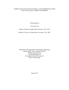 FABRICATION OF MULTIFUNCTIONAL NANOCOMPOSITES USING FUNCTIONALIZED CARBON NANOFIBERS  A Dissertation by