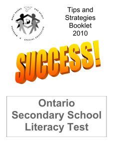 Ontario Secondary School Literacy Test