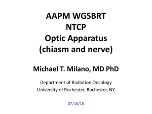 AAPM WGSBRT NTCP Optic Apparatus (chiasm and nerve)