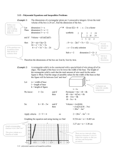 3.12 – Polynomial Equations and Inequalities Problems