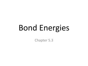 Bond Energies Chapter 5.3