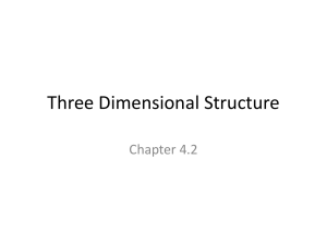 Three Dimensional Structure Chapter 4.2