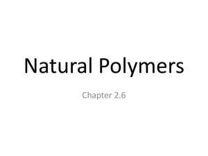 Natural Polymers Chapter 2.6