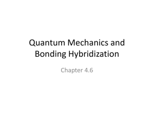 Quantum Mechanics and Bonding Hybridization Chapter 4.6