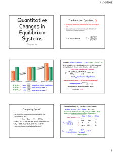 Quantitative Changes in Equilibrium Systems