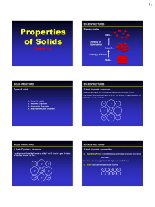 Properties of Solids / 16/ 2009 10