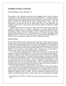 Al-Qaeda: A Future in Question Kristin Sanfilippo, Xavier University ‘13