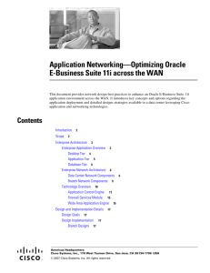 Application Networking—Optimizing Oracle E-Business Suite 11i across the WAN