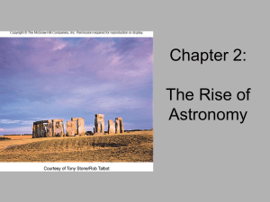 Chapter 2: The Rise of Astronomy