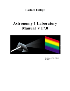Astronomy 1 Laboratory Manual  v 17.0 Hartnell College