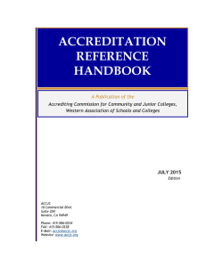 ACCREDITATION REFERENCE HANDBOOK A Publication of the