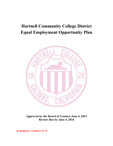 Hartnell Community College District Equal Employment Opportunity Plan