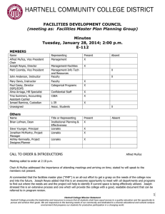 HARTNELL COMMUNITY COLLEGE DISTRICT  FACILITIES DEVELOPMENT COUNCIL Minutes