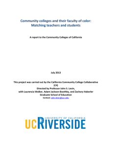 Community colleges and their faculty of color: Matching teachers and students