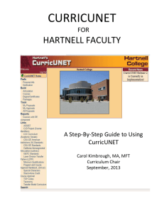 CURRICUNET  HARTNELL FACULTY FOR