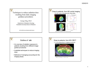 Techniques to reduce radiation dose resulting from daily imaging guidance procedures