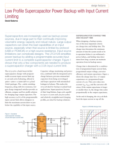 Low Profile Supercapacitor Power Backup with Input Current Limiting